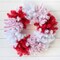 30" Red and White Caprico Wreath Large Decorative Wreath for Front Door or Year-Round Display